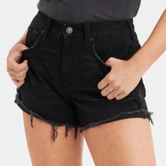 American Eagle Outfitters Pants - American Eagle Hi Rise Festival Jean Shorts Black 12